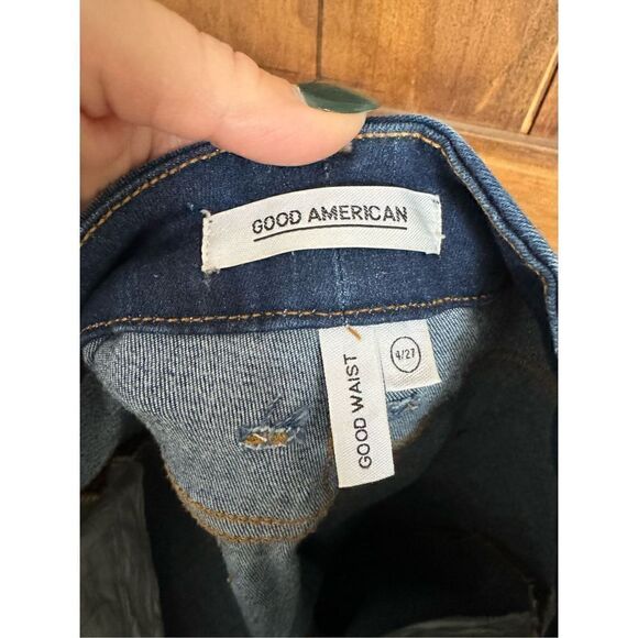 Good American Good Waist Women’s 4/27 Blue Jeans Hi Waist Skinny Cropped - Picture 7 of 8